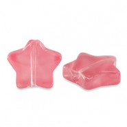 Abalorio de cristal 13mm Estrella - Rosa roja